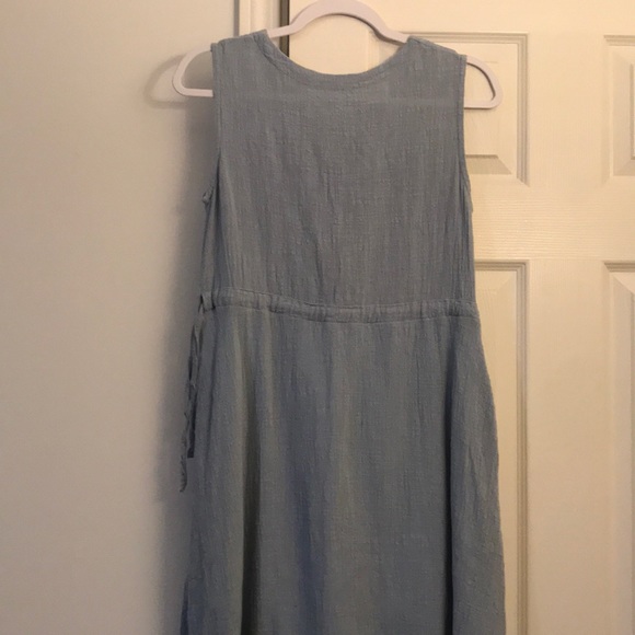 Light Blue Flax Dress - Picture 4 of 5